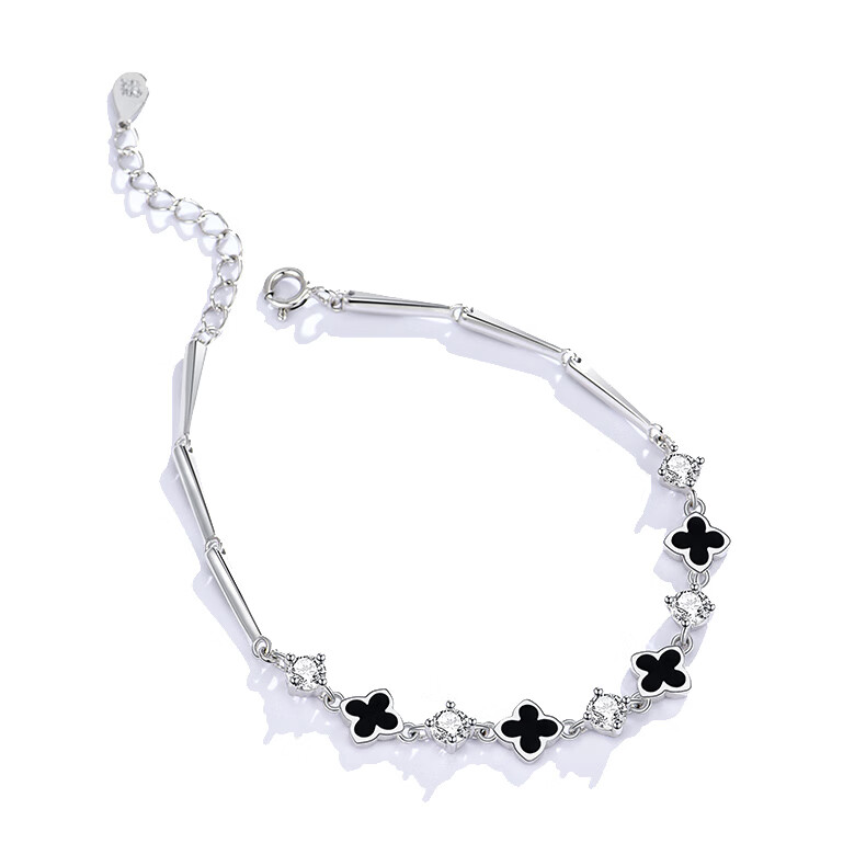 卡蒂罗 925银四叶草手链