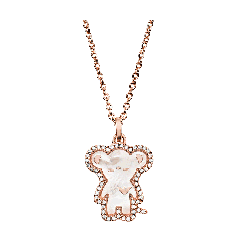 阿玛尼 贝母小熊款项链