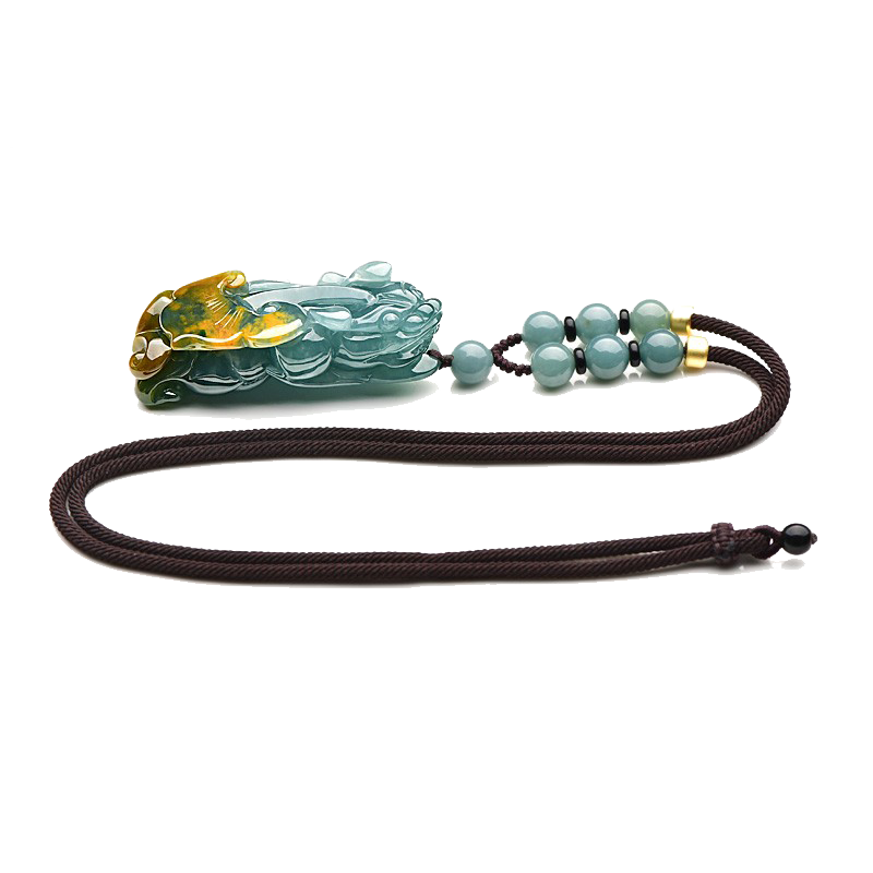 可玉可求 鲜艳亮丽貔貅吊坠