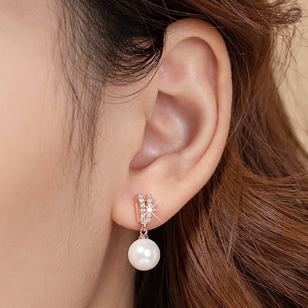 花影 925银正圆澳洲耳饰