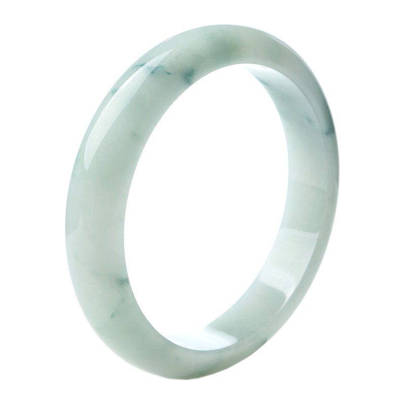 净心石飘花翡翠玉手镯