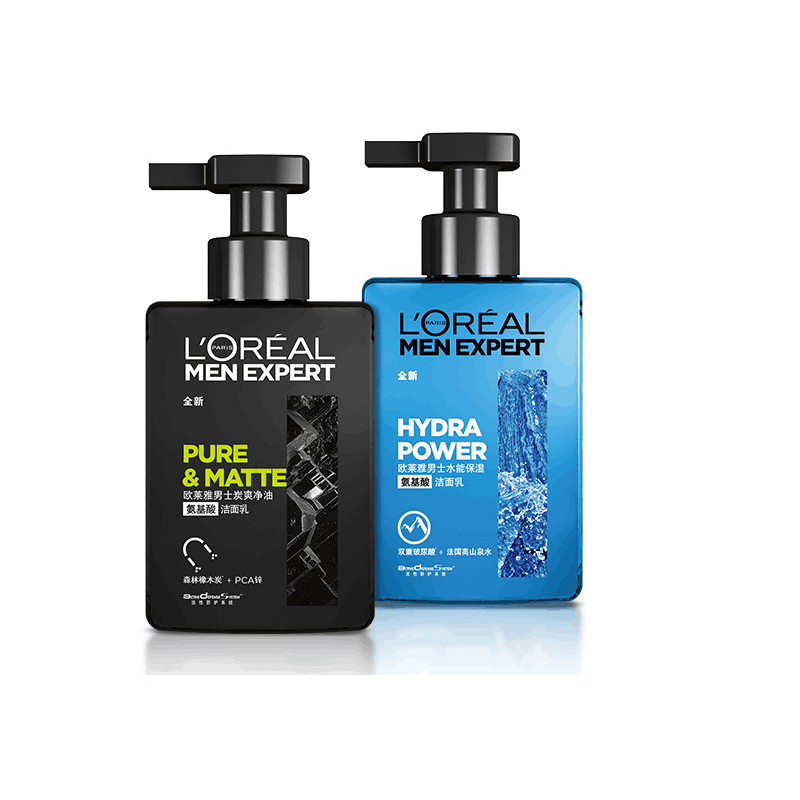 欧莱雅男士全新早晚洁洗面奶