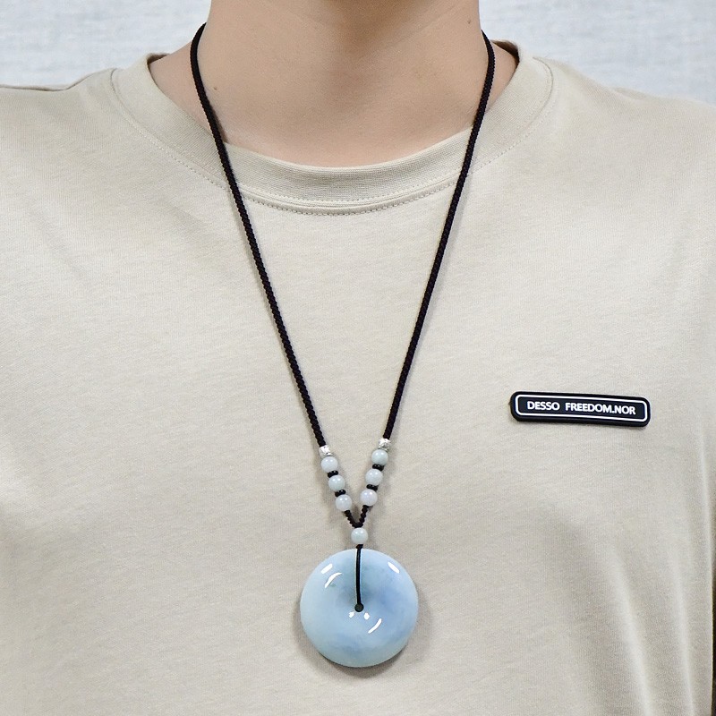 可玉可求 平安扣 翡翠吊坠