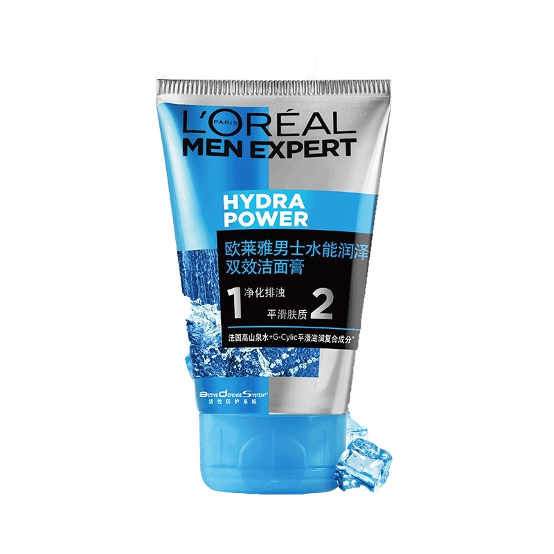 欧莱雅男士水能润泽双效洗面奶