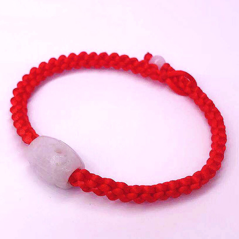 妙惟爱 天然翡翠转运珠红绳手链