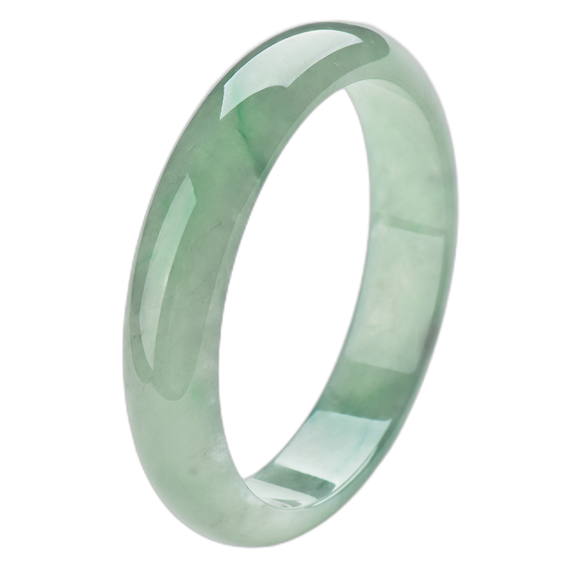 玉萌色 镯形秀丽翡翠手镯