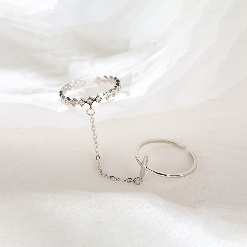 JALLOO 链条组合 戒指