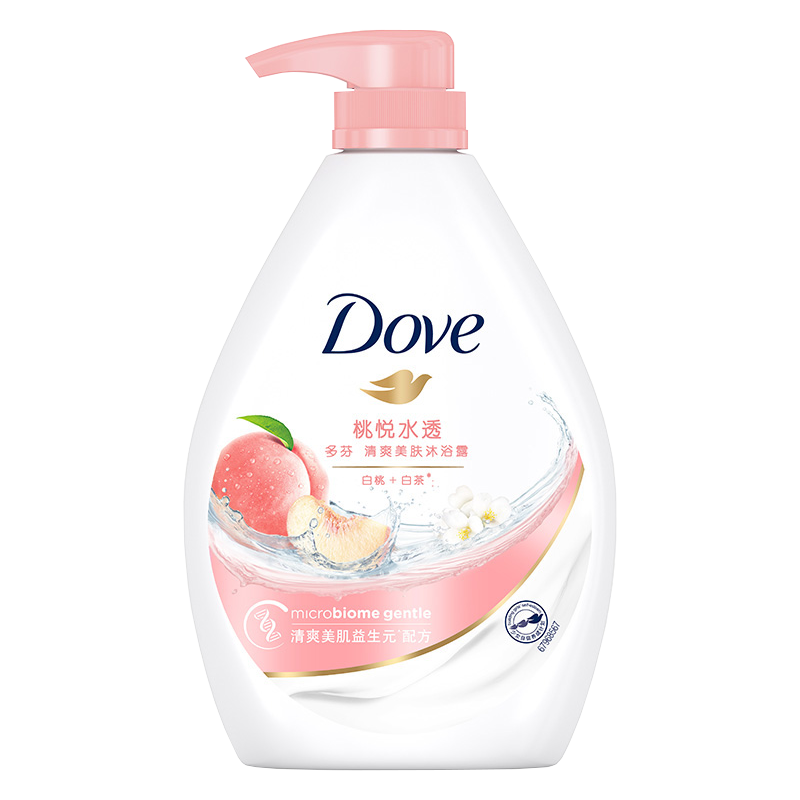 多芬 保湿舒缓桃悦水透沐浴露