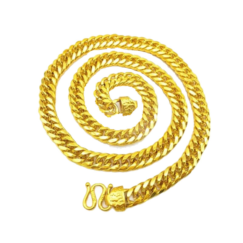 美饰缘 福字扣沙金项链