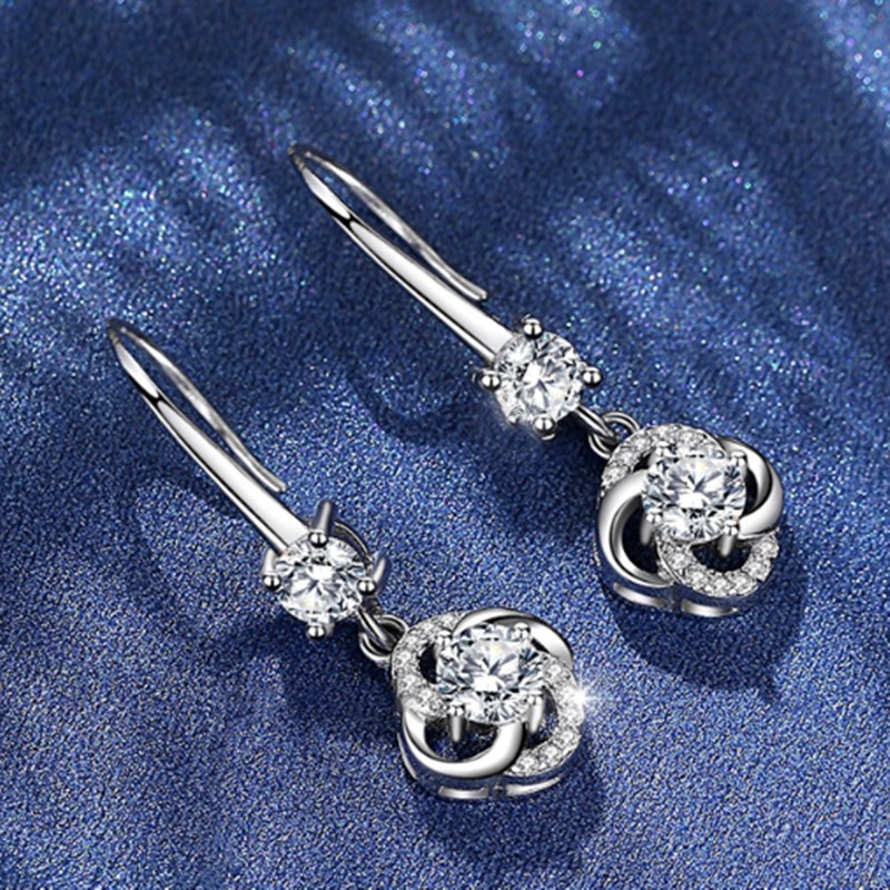 建禄四叶草个性气质精美银耳饰