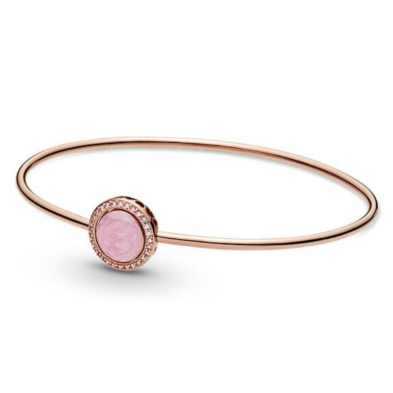Pandora粉色涡纹手镯