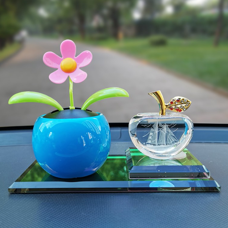 菲淼 摇头太阳花车载摆件