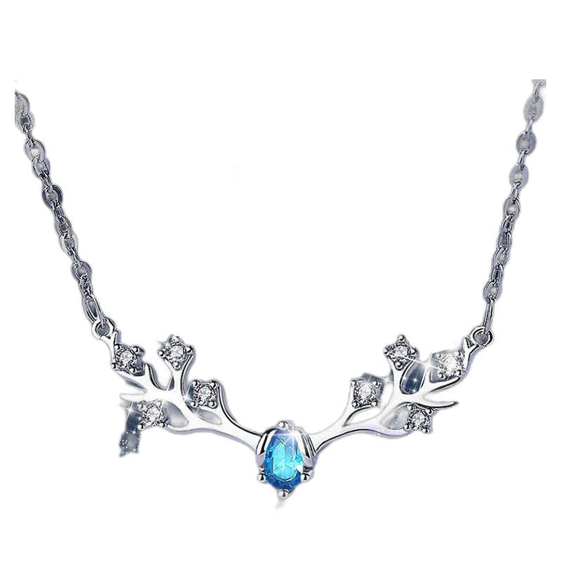 沫兰 鹿角造型项链