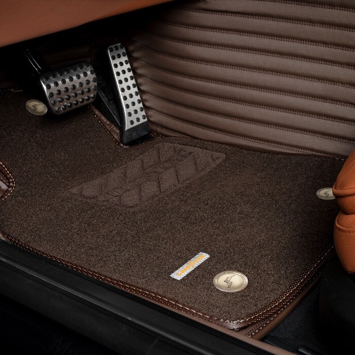 固特异全包围汽车丝圈真皮脚垫