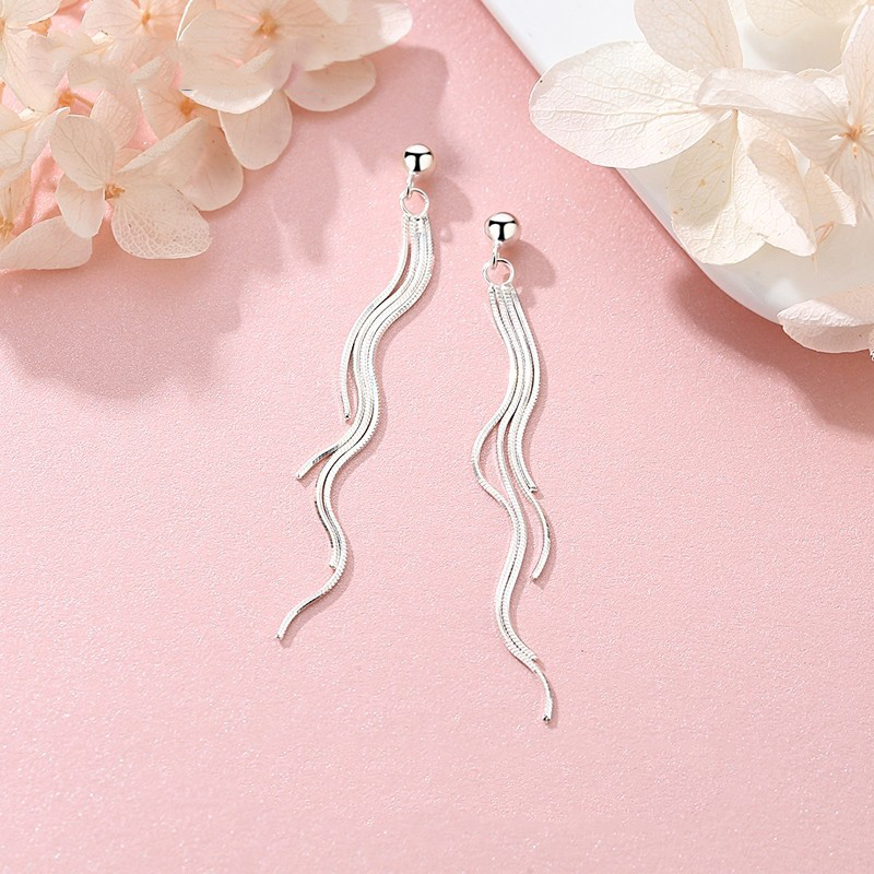 银千惠 925银流苏耳环