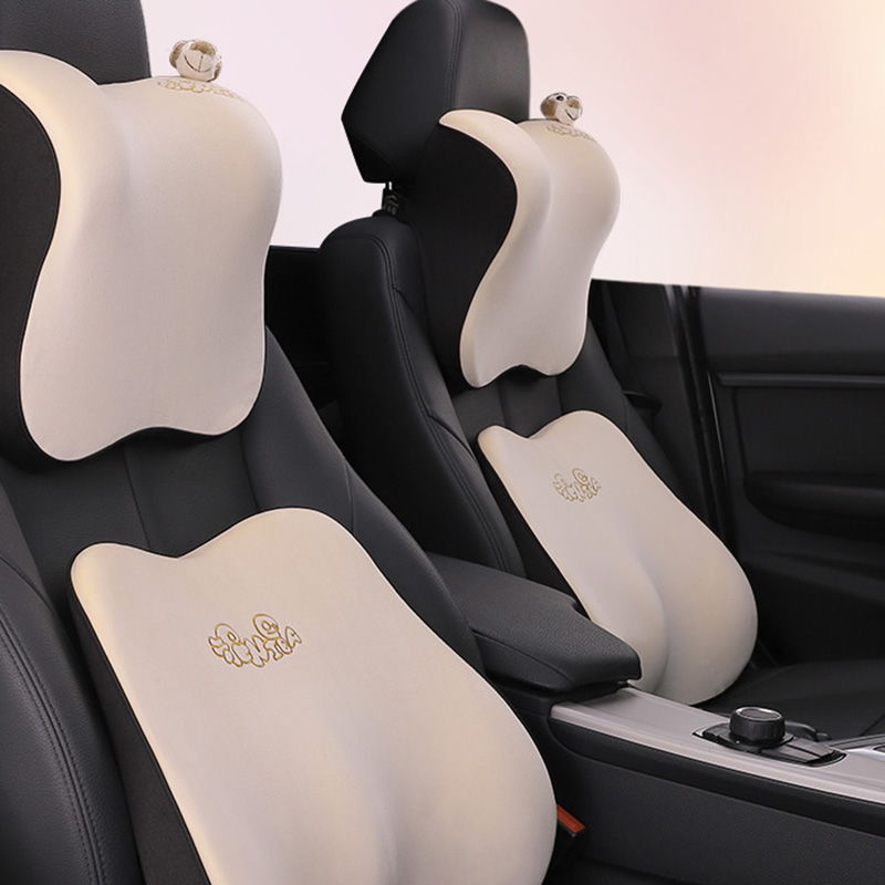 爱车屋 法兰面料头枕腰靠