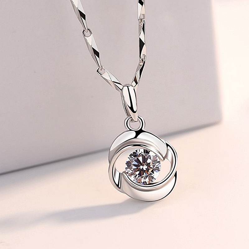 银千惠镶施华洛世奇锆项链