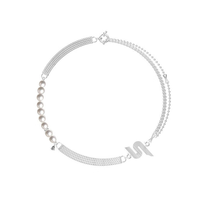 KVK 珍珠拼接字母项链