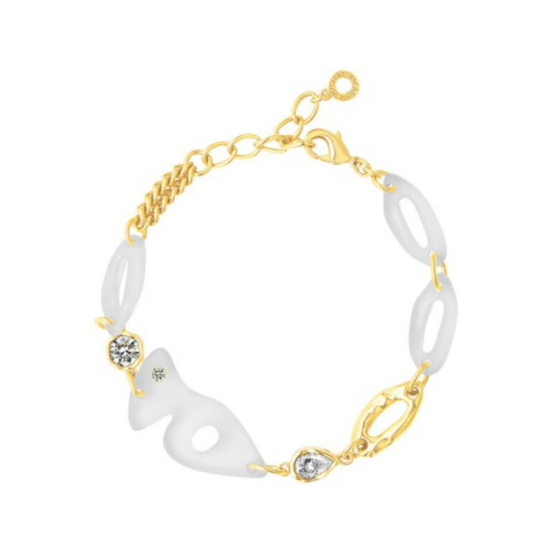 OOAK镂空曲面粗链条手链