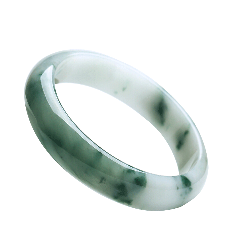 净心石 翡翠飘花玉手镯