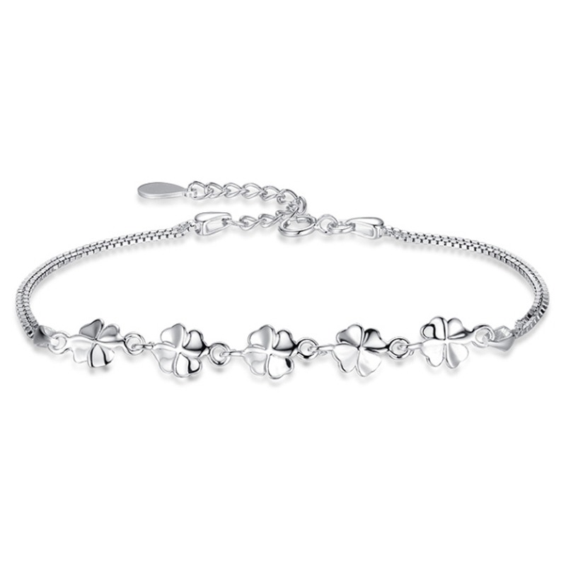 卡蒂罗四叶草925银手链