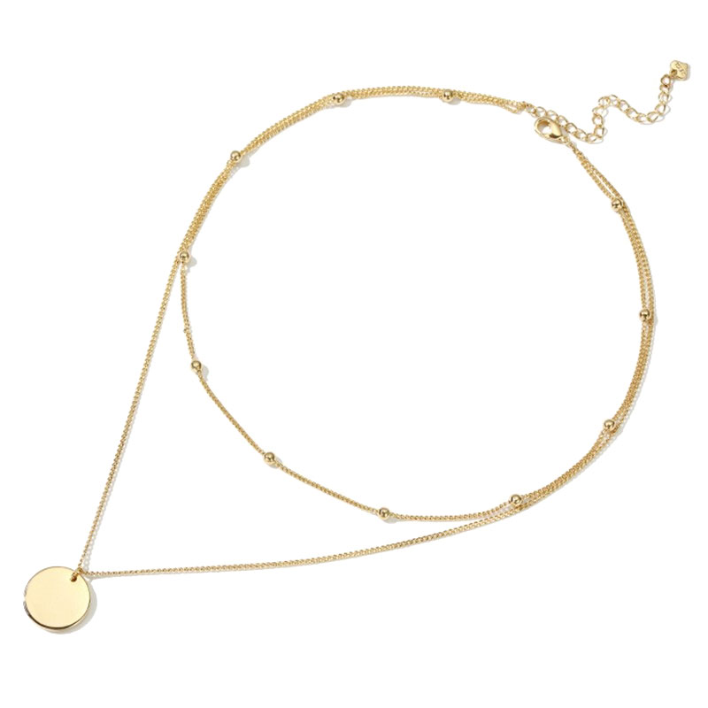 兰际 双层硬币 项链