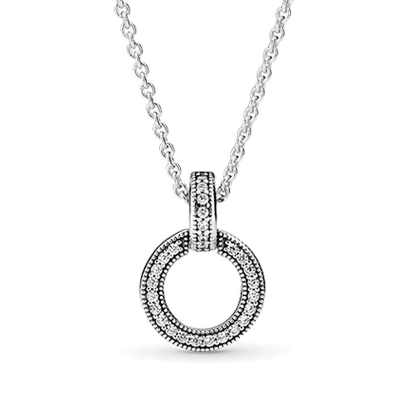 潘多拉 925银双环项链