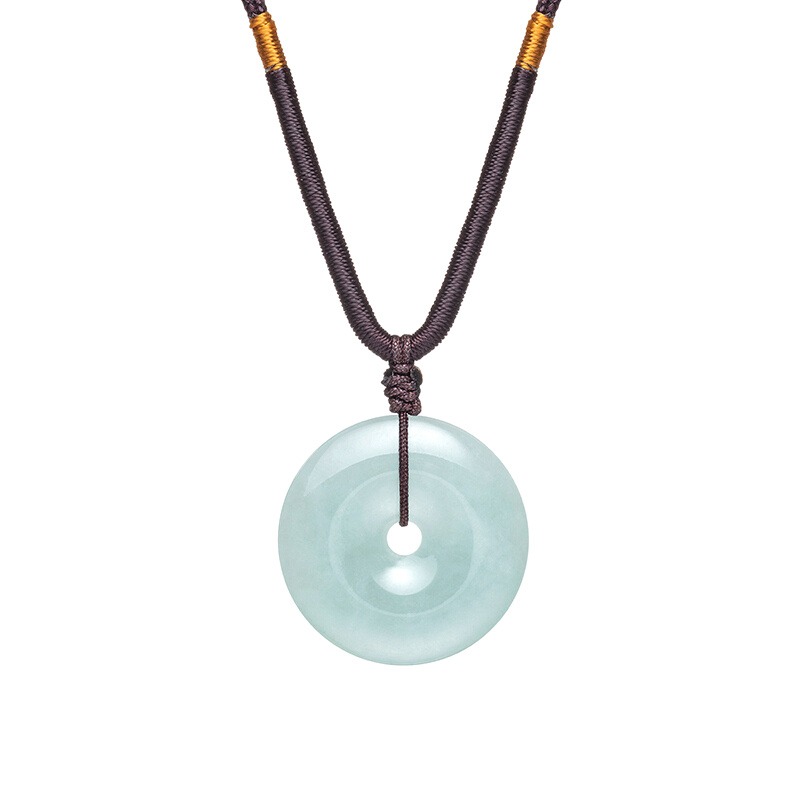 六福珠宝 平安扣简约 翡翠吊坠