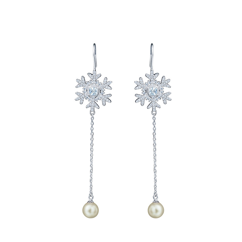 Eternelle雪花流苏耳环