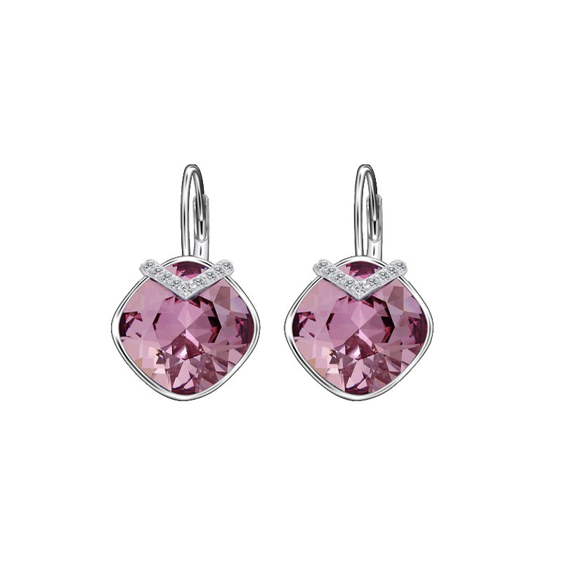 唐后 古典粉色 奥地利水晶耳环