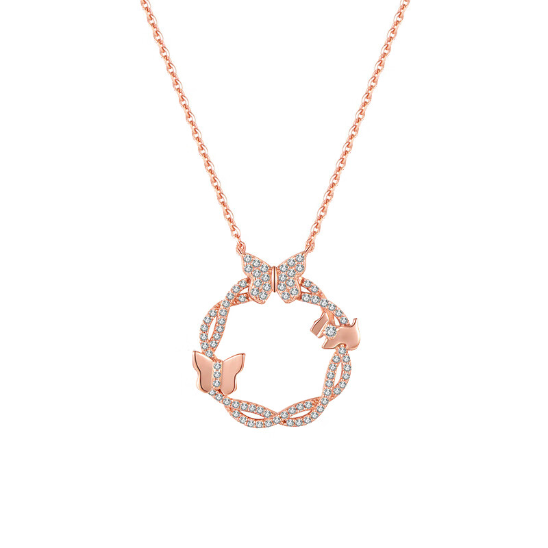 AGATHA蝴蝶花环项链