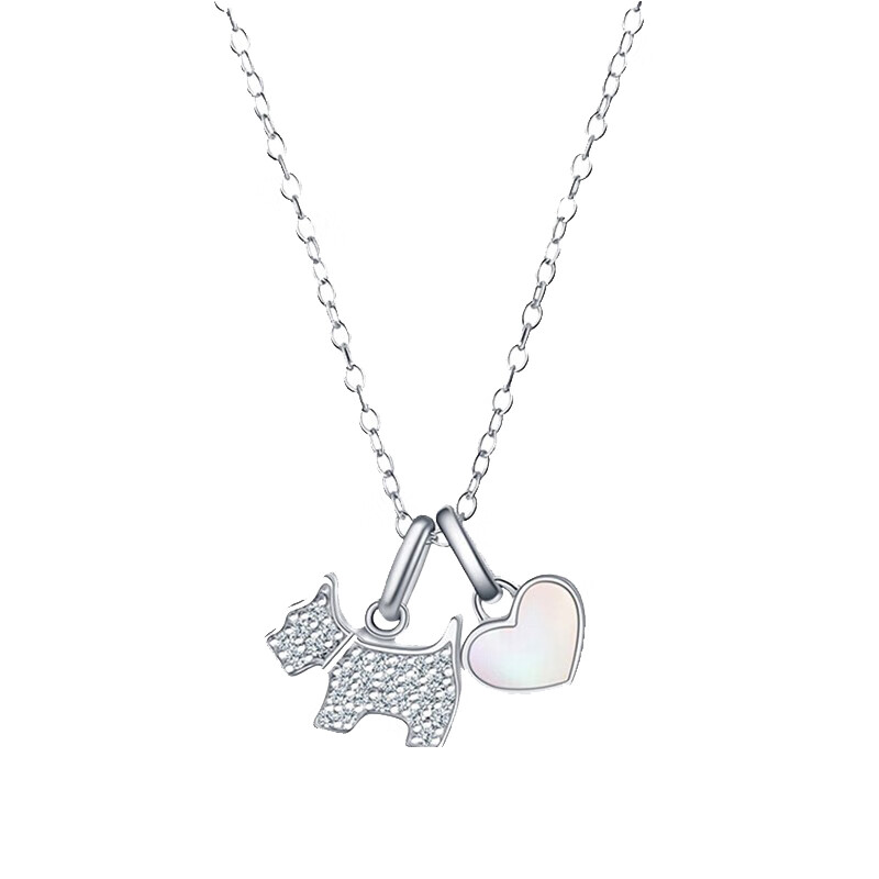 AGATHA 爱心小狗项链