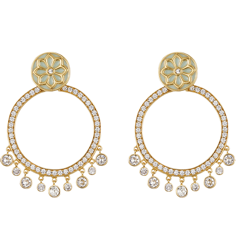 翡拉拉 流苏圆环耳坠