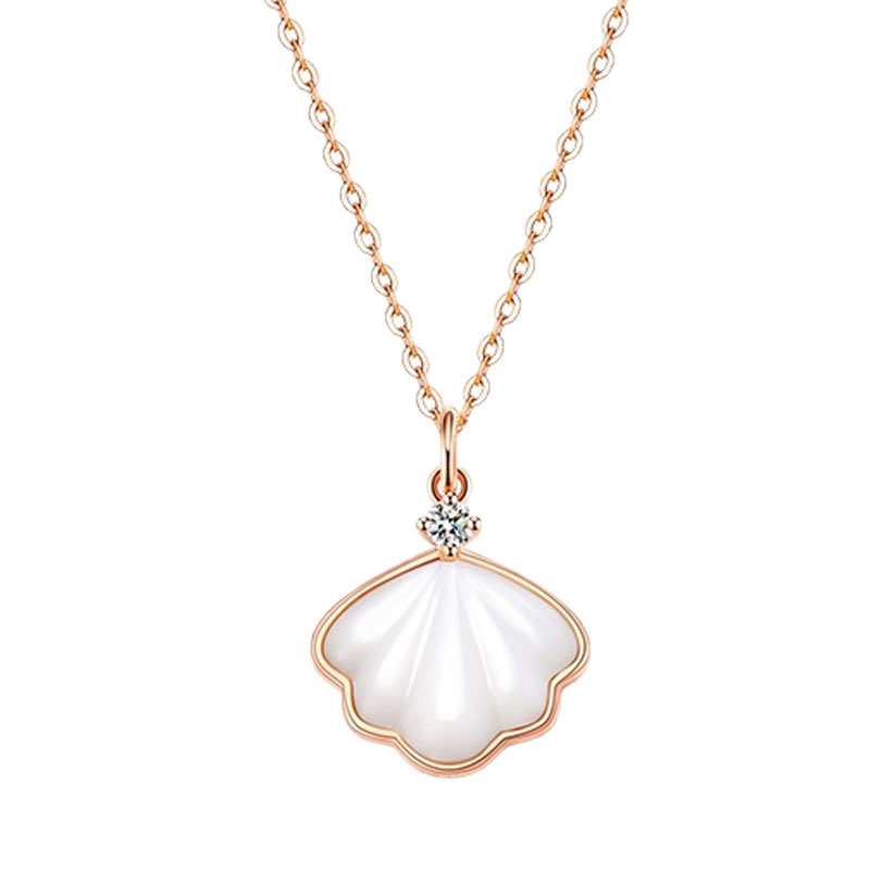 兰际 贝壳钻石项链