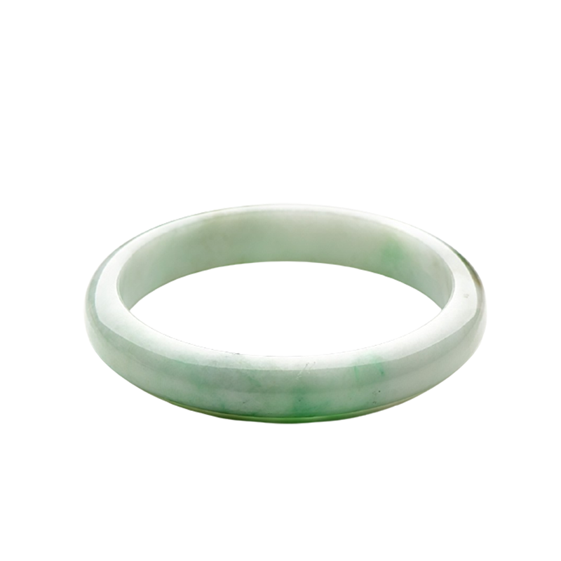 可玉可求 淡绿色翡翠手镯