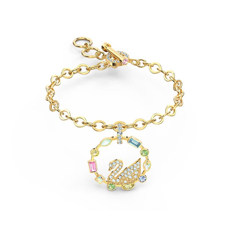 施华洛世奇 五彩天鹅造型 手链