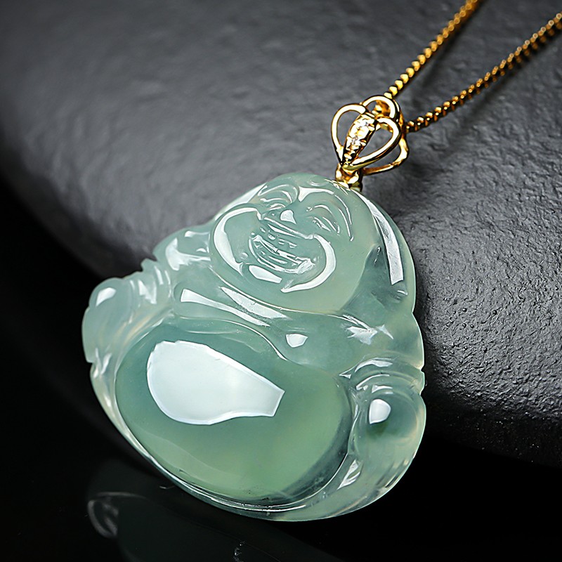 印象眸 18k金镶翡翠吊坠