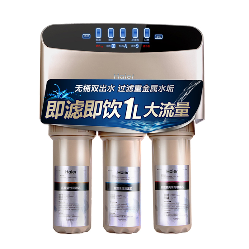 海尔 无桶双出水净水器