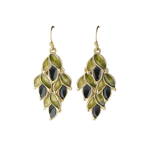 翡拉拉 复古橄榄枝耳饰