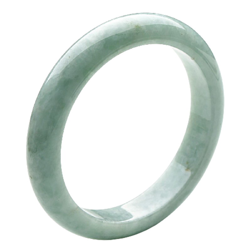 千载一玉 淡绿色翡翠手镯