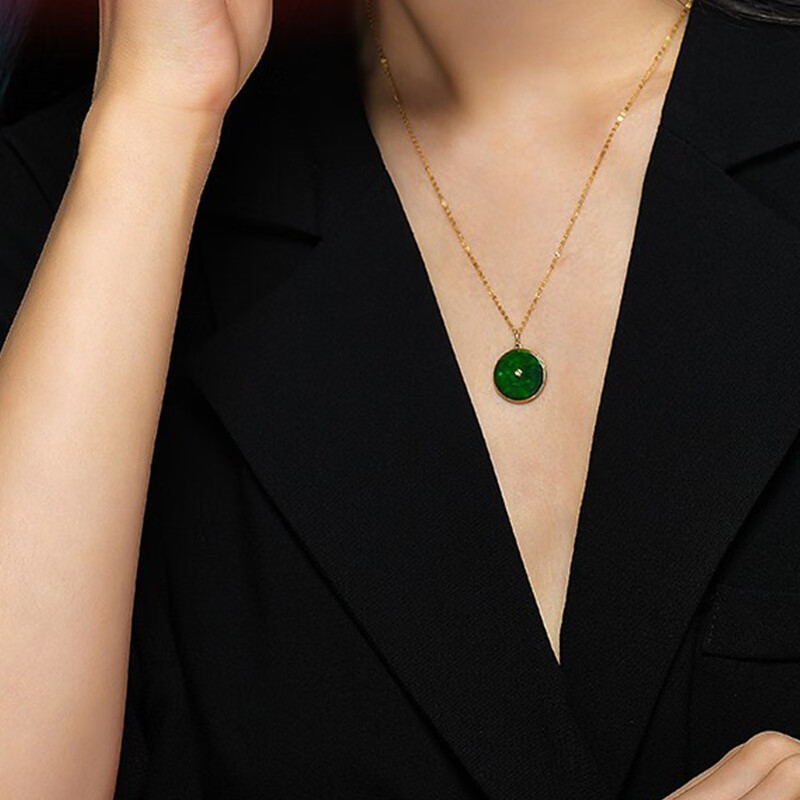 玉和祥 平安扣锁骨项链