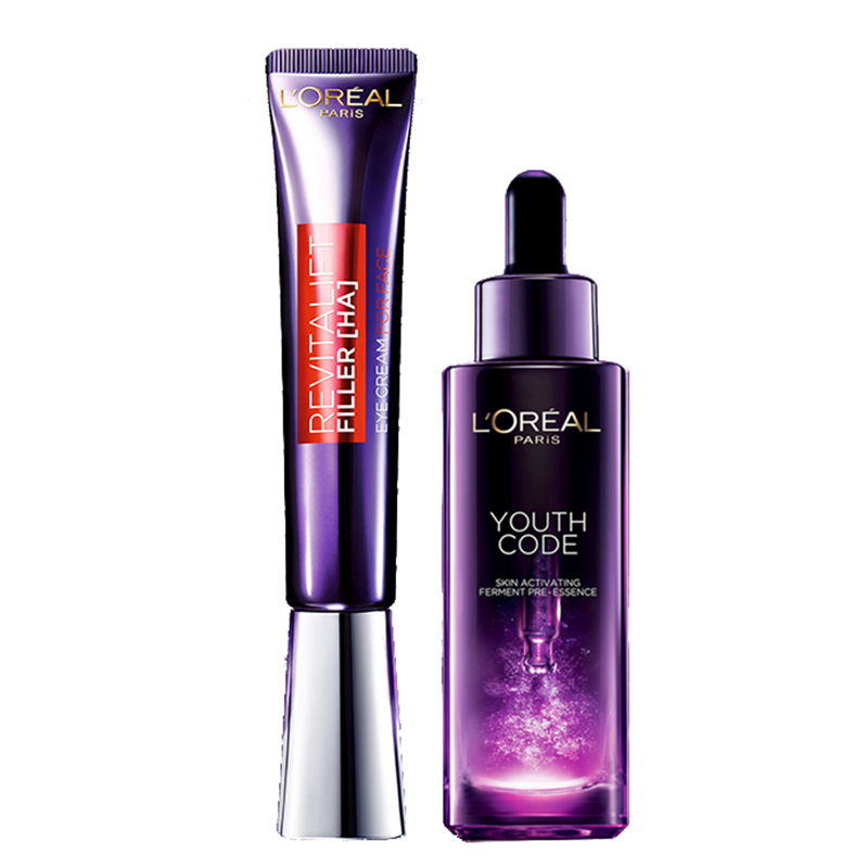 欧莱雅 黑精华紫熨斗护肤套装