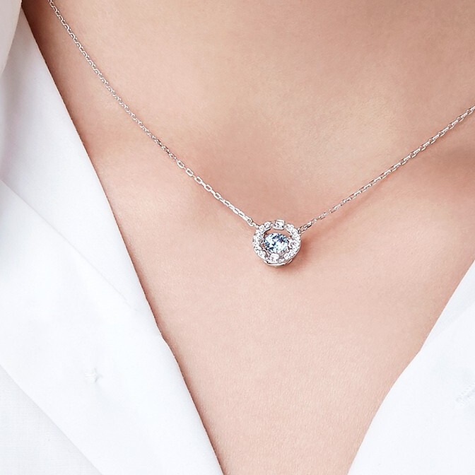 施华洛世奇 跳动的心锁骨项链