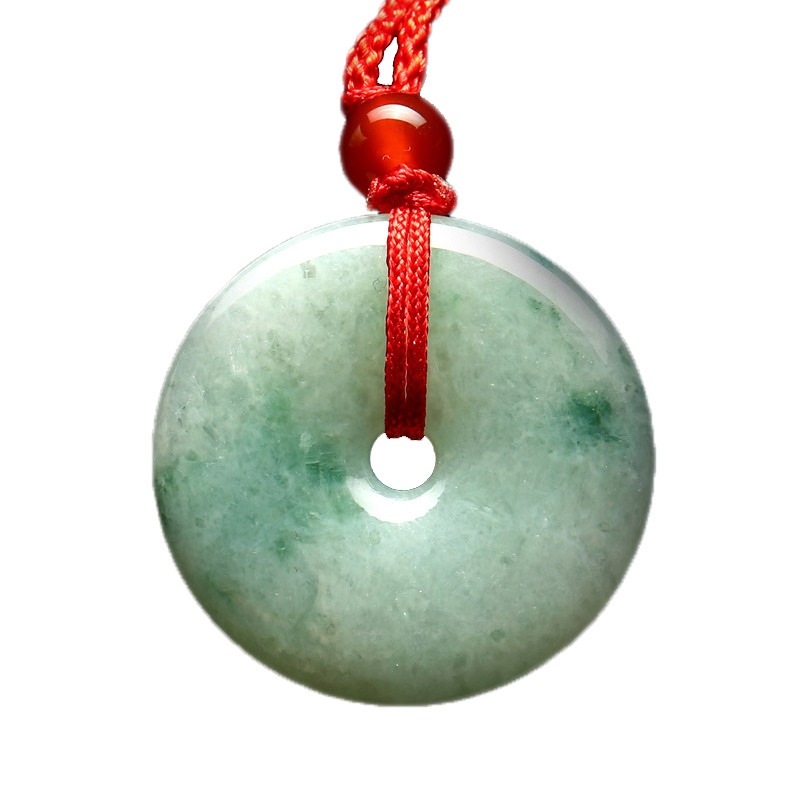 七彩云南 平安扣 翡翠吊坠