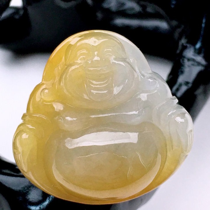 善缘泽 天然玉佛公翡翠吊坠