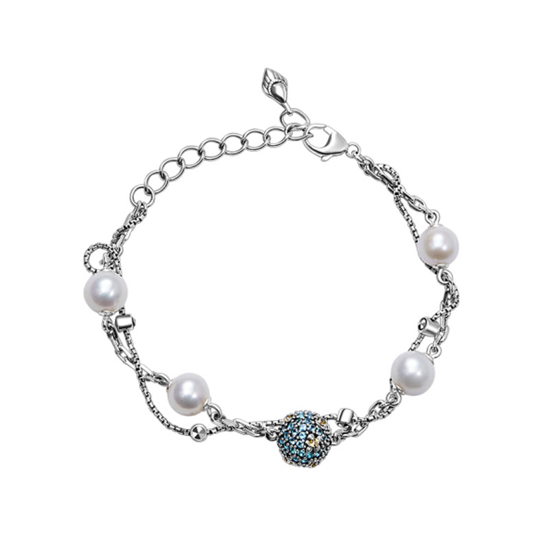 曼谷银 梵高杏树珍珠 手链