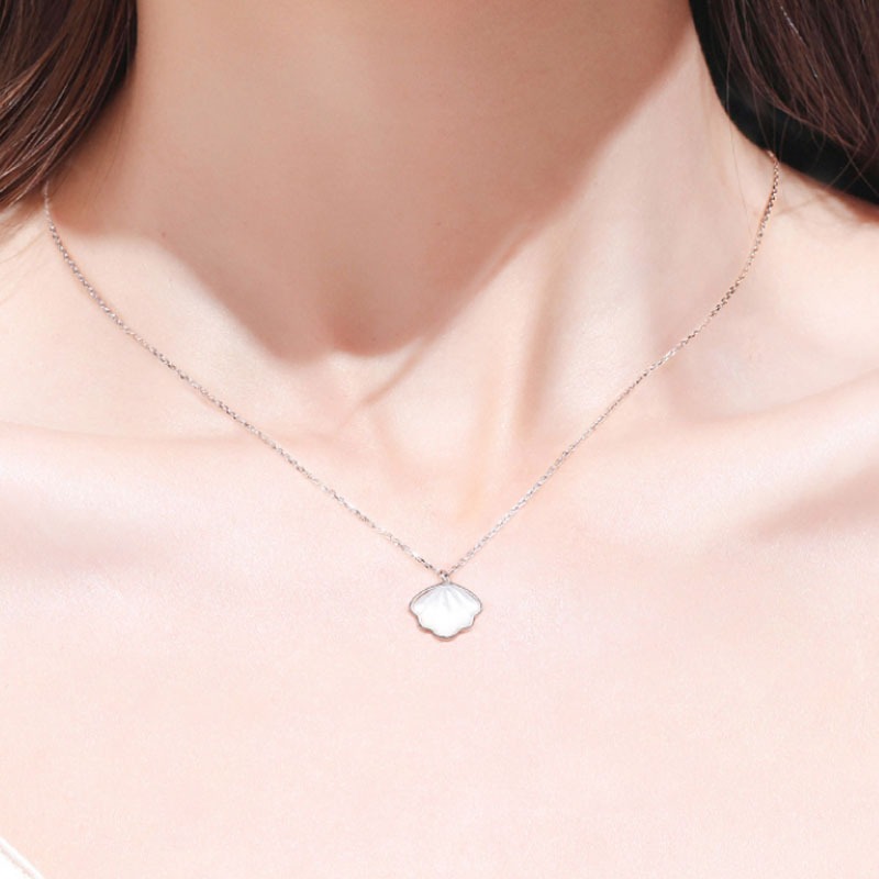 缔晶贝壳吊坠锁骨链