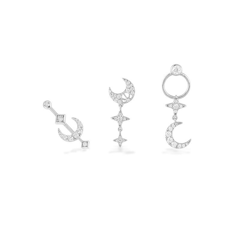 APM 经典星月耳饰