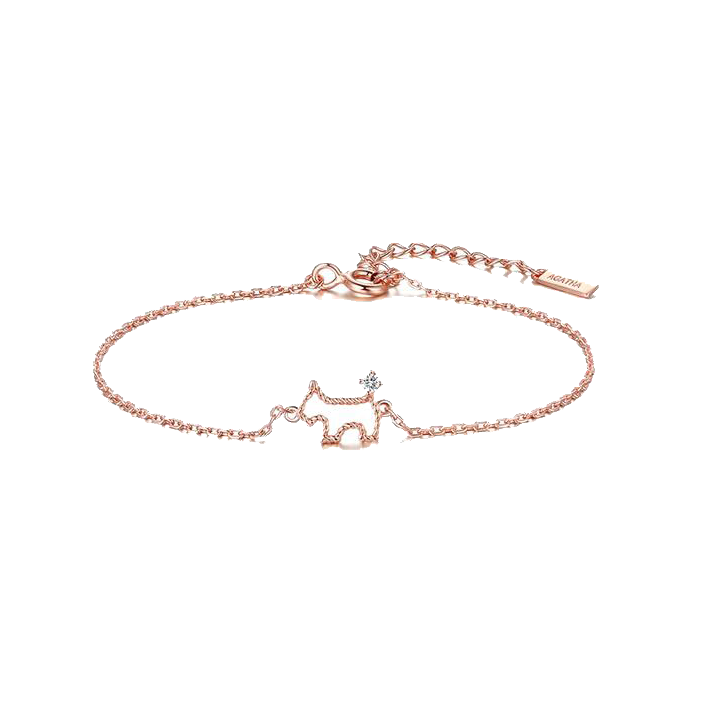 瑷嘉莎镂空小狗手链