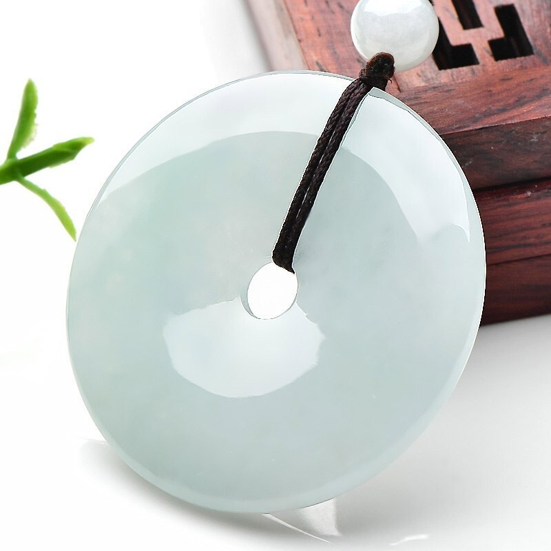 可玉可求 平安扣淡绿 吊坠